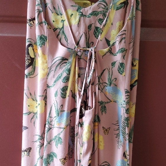 Reformation Toucan Tropical Floral Pink Midi Dress Small - Picture 7 of 8